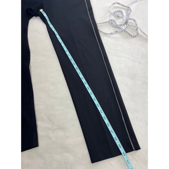 Rebecca Taylor Bella Slim Fit Zipper Sided Pants Classic Black Women's 8 - Picture 10 of 10